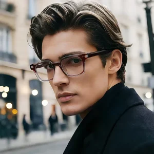 086 New Rectangle Eyewear Frame for Man Blue Block Lens Stock Classic Eyeglasses Spectacles Optical Reading Eye Glass TR90