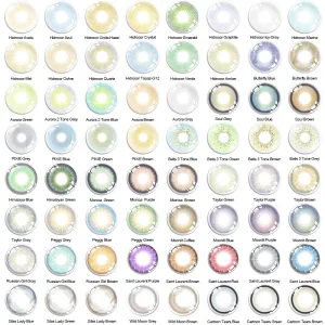 1 Pair Soft Colored Contact Lenses for Small Pupils 14.0 Power Brown Green Blue Grey Natural