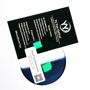 1.56 HMC Bifocal Round-Top Photochromic Optical Lenses Clear CR39 Green Coating