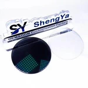 1.56 HMC Photochromic Single Vision Optical Lenses Clear and Green Colors UC HC EMI Coatings From Manufacturer