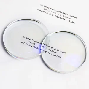 1.56 Index Single Vision Blue Cut Multi-Coated Resin Ophthalmic Lens