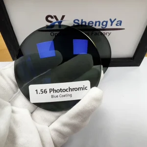 1.56 Photogrey Anti-Reflection AR Coating Photochromic Aspheric Optical Lenses Blue Grey Brown Blue Block