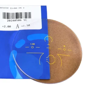 1.56 SF Progressive Lens Semi-Finished Two-Piece Clear CR39 HMC Style Optical Lens