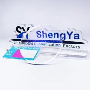 1.56 SHMC Blue Cut Anti-Blue Light Ophthalmic Lenses Clear and Green UV420 Spectacle Lenses