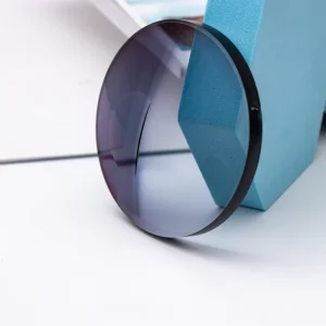 1.56 Two-piece Photochromic Prescription Optical Lenses Photo Grey Blue Block Function Invisible Glasses NK55