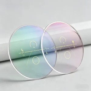 1.67MR 7 RX Two piece Progressive Optical Lenses for Eyewear with HMC Coating White Clear MR 7 Material