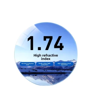 1.74 Factory Ultra Thin Eye Protection Anti Blue Light Resin Glasses 1200 Diopter Aspherical Lenses for High Myopia
