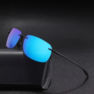 10.5g Lightweight TR90 Rimless TAC Polarized Sunglasses for Men and Women
