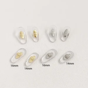 100 Pairs Silicone PVC Eyewear Nose Pads Push-In Clip-On Style for Eyeglasses and Sunglasses Repair