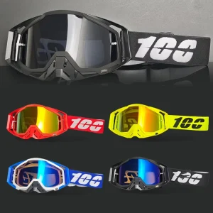 100LK New Sport Goggles Full Rim Skiing Cycling Outdoor Activities UV400 Protection Adjustable Strap Replaceable Lenses PC Frame