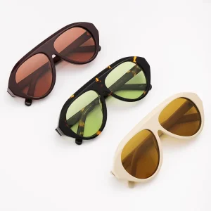 1025 Oversized Acetate Polarized Vintage Sunglasses for Men and Women