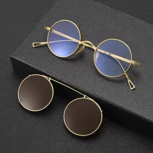 10518Y Titanium Hanging Clip-On Sunglasses for Men and Women