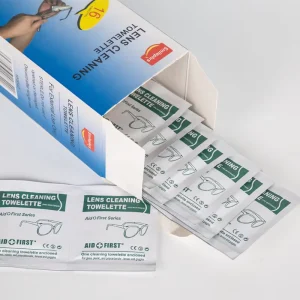 16-Piece Box Lens Cleaning Towelettes Disposable Pre-Moistened Eyewear Glasses Cleaning Wipes CE Certified Class II Medical