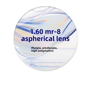 160 MR-8 Edge-Cut Impact-Resistant Hard-Coating Presbyopic Myopic Anti-Blue-Light UV-Resistant Aspheric Lenses