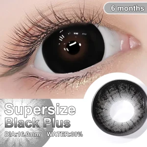16mm Black Doll Lens Big Eye Contact Lenses Super Size Eye Lenses Cosmetic Black Contact Lens Lentes De Contacto