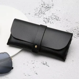 1PC Fashion Men Women Portable Glasses Case Magnetic PU Leather Fold able Sunglasses Eyeglass Box Holder Eyewear Accessories