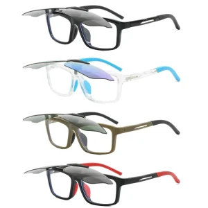 2-in-1 Anti-UV Polarized Cycling Sunglasses with Flip-Up Myopia Set