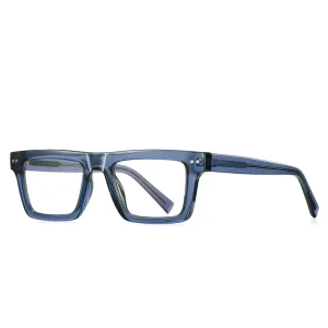 2196 TR90 Square Optical Eyeglass Frame with Blue-Light-Blocking Lenses, Retro