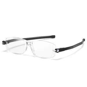 2201 Folding 360 Degree Reading Glasses for Men and Women Anti Blue Light Anti Fatigue Eyewear with Case