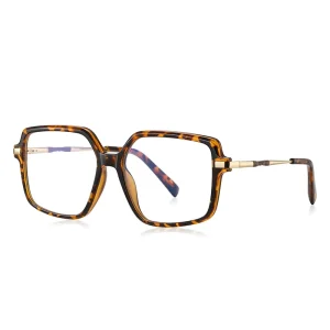 2214 Stylish TR90 Metal Polygon Women’s Frame for Optical Glasses Fashion Glasses High Quality Factory Spring Hinge