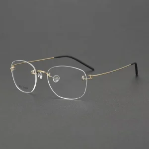 2214 Titanium Rimless Optical Eyeglass Frames for Men