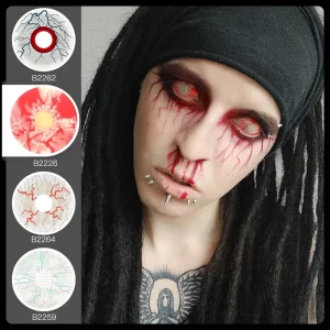 22mm Sclera Crazy Ghost Halloween Cosplay Contact Lenses
