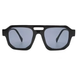 23040 Square Double-Bridge Sunglasses with UV400 Protection and PC Frame