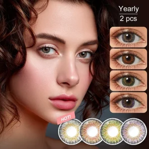 3-Tone Hazel Brown Gray Cosmetic Contact Lenses