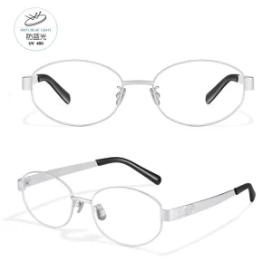 30893 Oval Vintage Retro Titanium Lightweight Eyeglass Frames