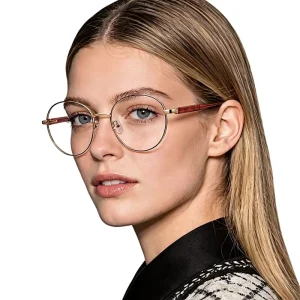 3191 Hot selling Foreign Trade Optical Frames Featuring Metal Non slip Temples Japanese style Full Rim PC Lenses Geometric