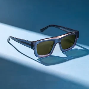 32236 Thick-Frame Square Acetate Polarized Sunglasses for Men and Women