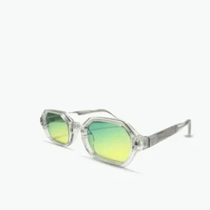 3503 Vintage Small CP Sunglasses UV400 Gradient Green Yellow Lens