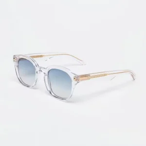 3519 Retro Round Transparent PC and CP Sunglasses for Women and Men