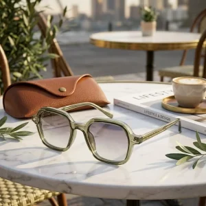 3526 UV400 Gradient Lens PC and CP Full Rim Polygon Sunglasses