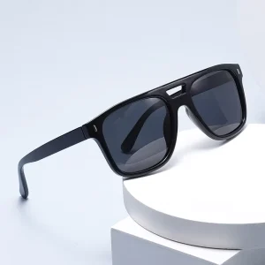 3578P Polarized Square-Frame Double-Beam Sunglasses for Men and Women
