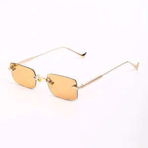 3602 Retro Frameless Hip Hop Sunglasses Diamond-Cut Metal Rimless UV400
