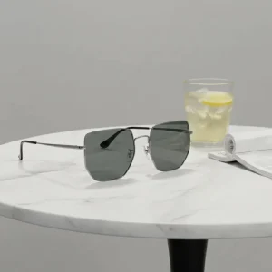 3764 Lightweight Metal Frame Rectangle Sunglasses for Driving, Hiking, and Beach Use
