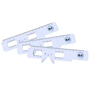 3D Eyeglass Pupil Distance Measuring Ruler with Eye Shield Soft Plastic