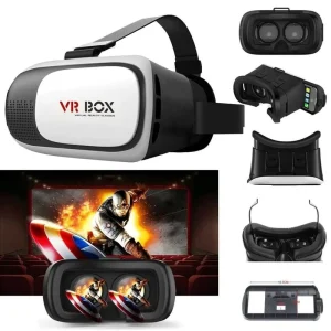 3D Theater Virtual Reality Head-Mounted Glasses for iOS and Android Smartphones