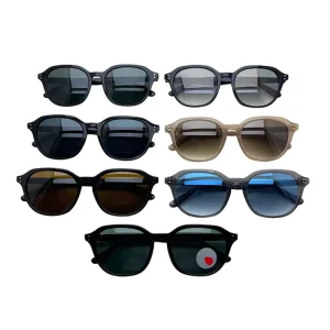 4459 Full-Rim Gradient Glass Lenses Sunglasses with Matte Black Square Plastic Frame, UV Protection, Unisex