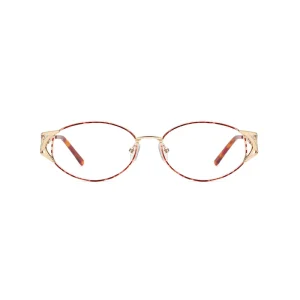 4524 Women Trendy Round Metal Eyeglass Frames Fashion Light Optical Eyewear Frames Custom Logo Available Bulk in Stock