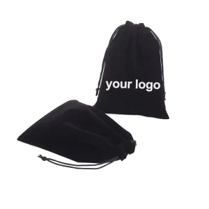 5 x 7 cm Custom Drawstring Velvet Jewelry and Watch Pouch, Recyclable