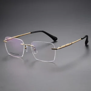 5006 High Quality Titanium Rimless Frames Spectacles Optical Eye Glass Glasses for Men