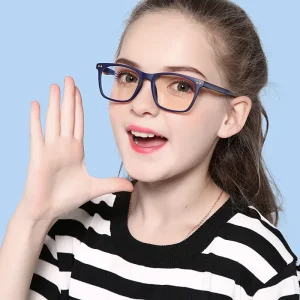 5103 Fashionable TR 90 Optical Frames UV400 Kids Lenses for Reading Computer Use Classic Colored Eyewear Blue Pink Brown Squared