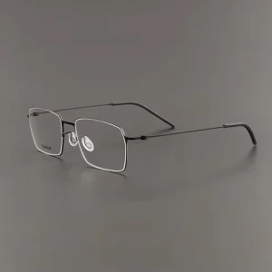 5509 Lightweight Titanium Alloy Square Eyewear Frame Luxury Screwless Glasses Frame Unisex for All Face Type