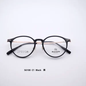 56108 Lightweight Full-Rim TR Optical Frames with Glass Lenses