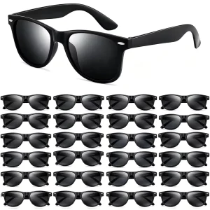 6-Pack Black Custom Logo Retro UV400 Sunglasses for Adults