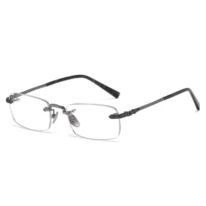 69055 Pure Titanium Rimless Optical Eyeglass Frame, Lightweight, Factory Direct Supply