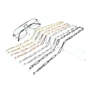 70cm Gold and Silver Metal Rectangle Sunglasses Strap Chain