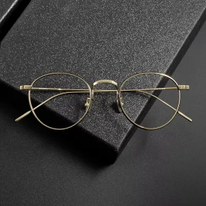 717W Oval Full Frame Pure Titanium Eyeglasses for Men and Women